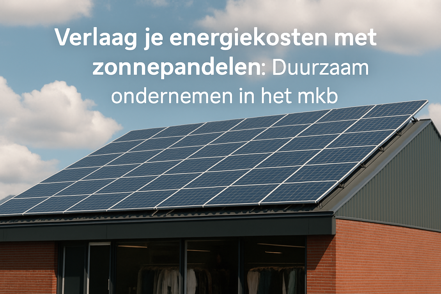 Verlaag je energiekosten met zonnepanelen: Duurzaam ondernemen in het mkb