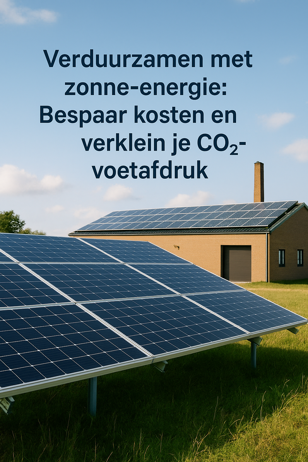 Verduurzamen met Zonne-energie: Bespaar Kosten en Verklein Je CO₂-voetafdruk