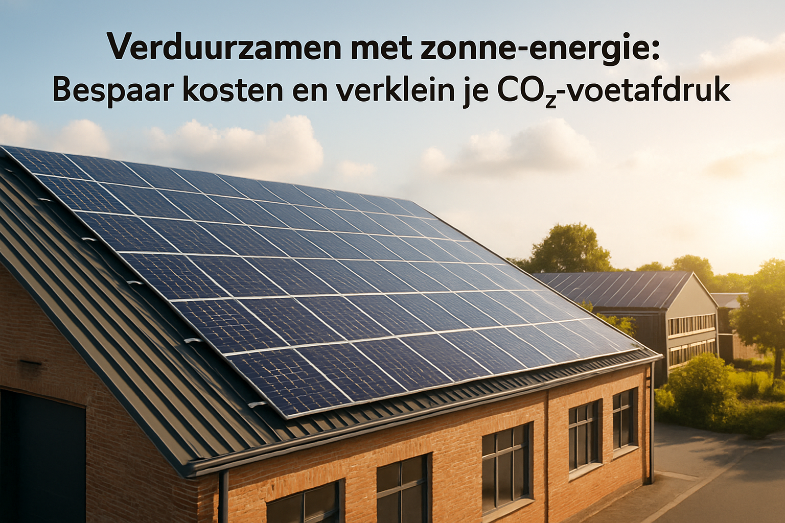 Verduurzamen met Zonne-energie: Bespaar Kosten en Verklein Je CO₂-voetafdruk