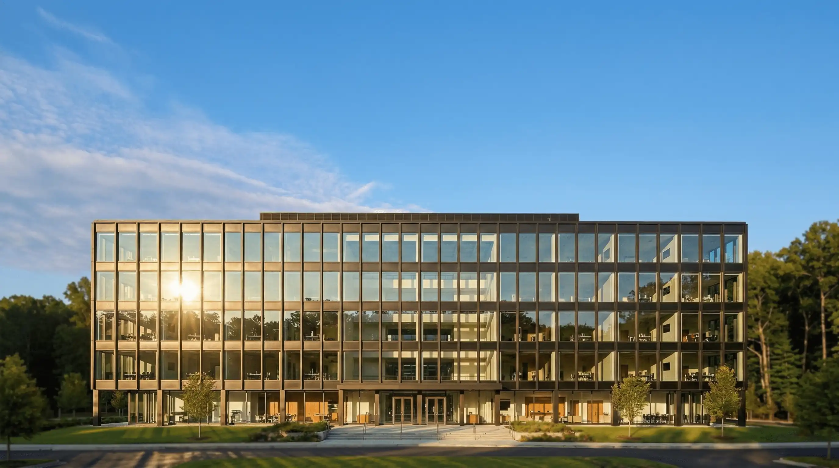 Office building during the day