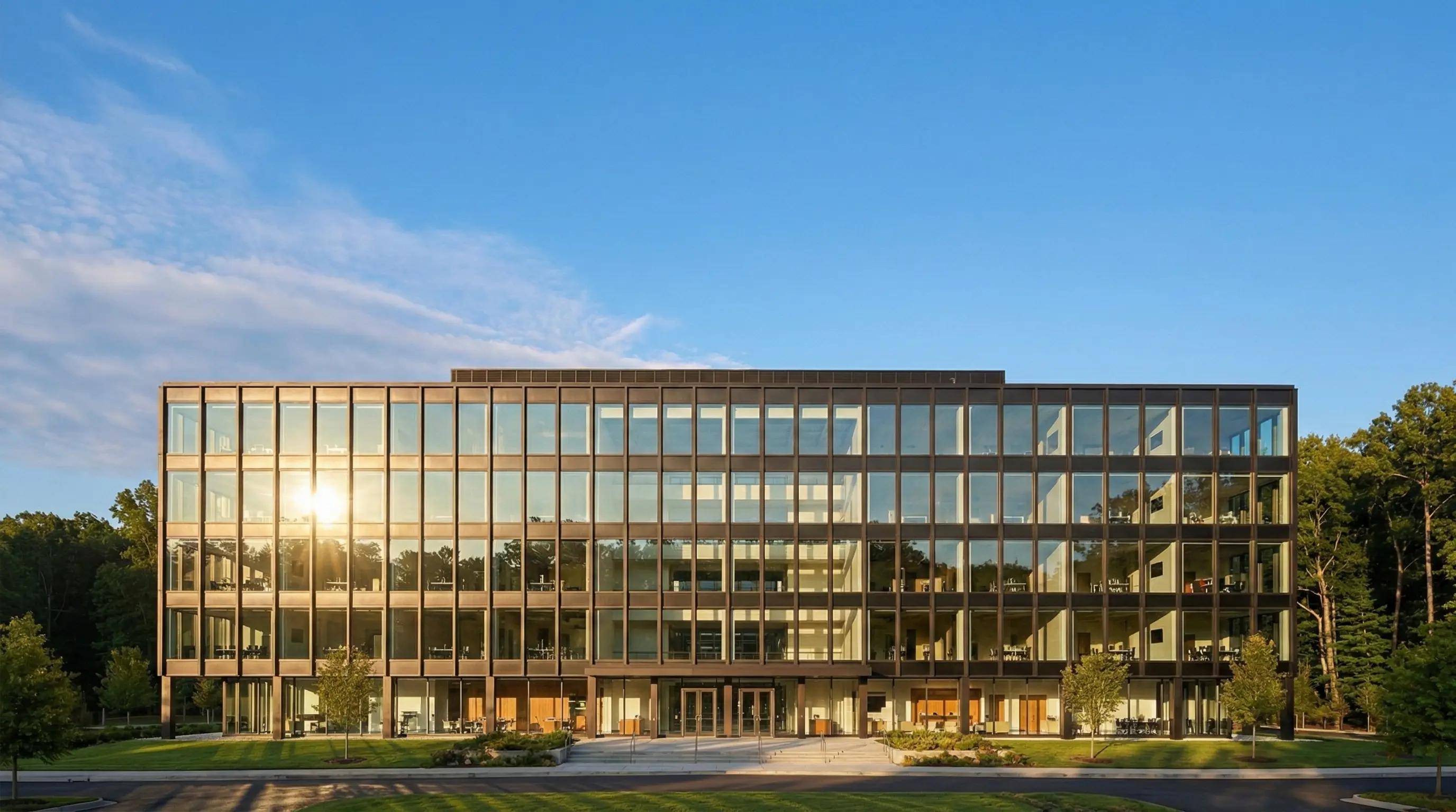 Office building during the day