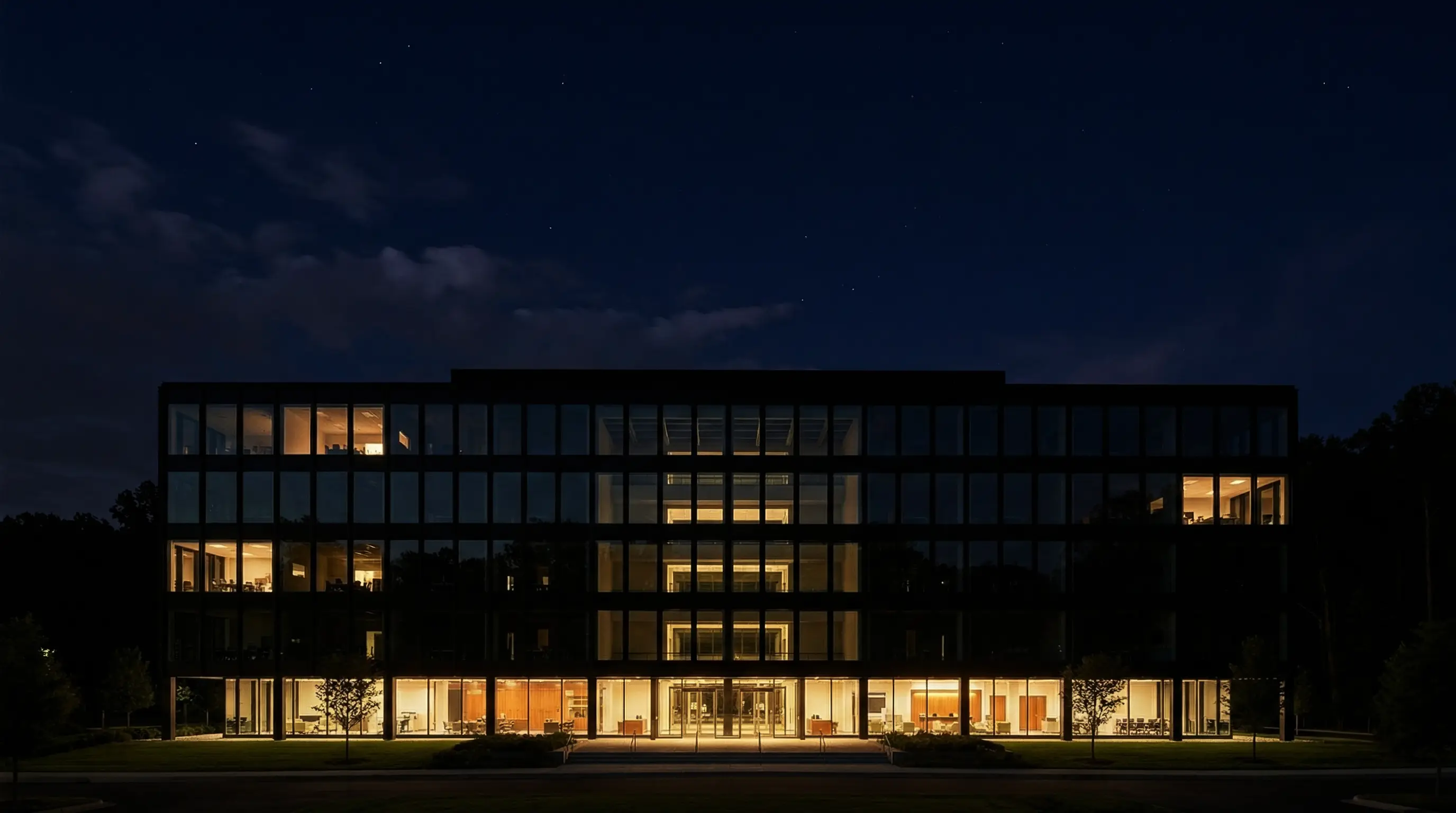 Office building at night