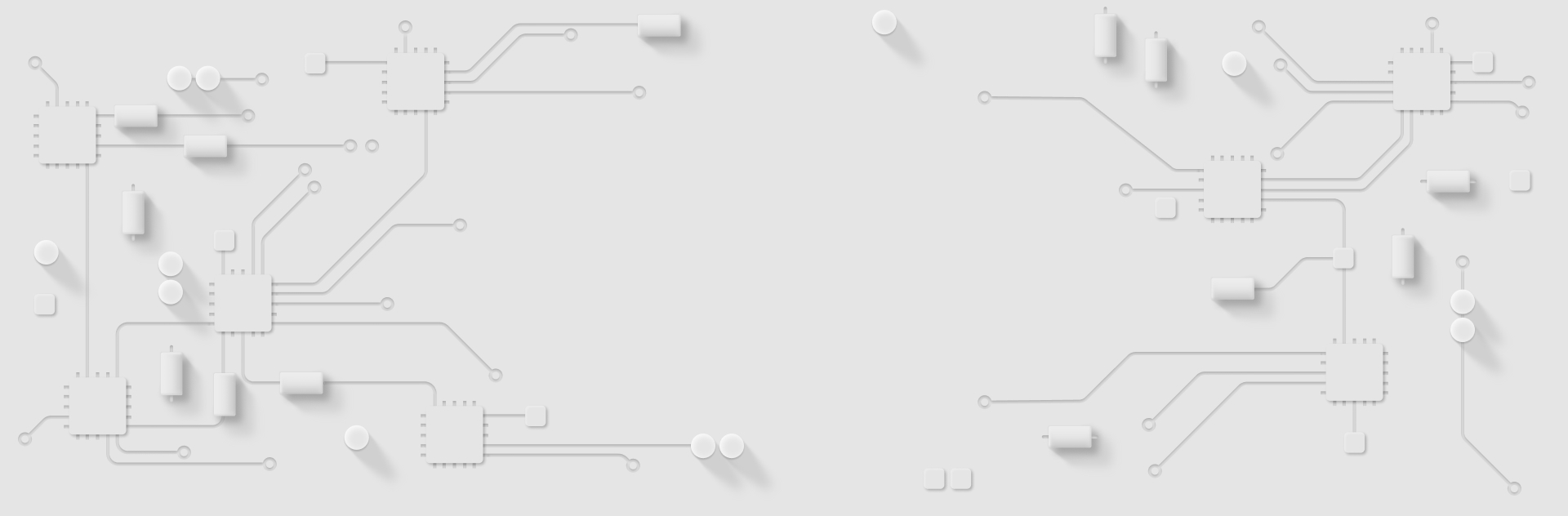 Computer clay rendering of a circuit board
