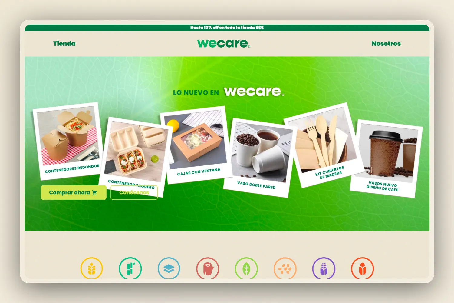 Screenshots of the original WeCare website, built in static HTML and CSS.