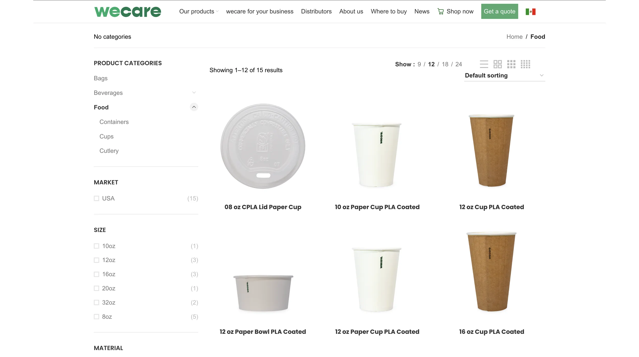 Screenshots of the new WeCare website, built on WordPress.