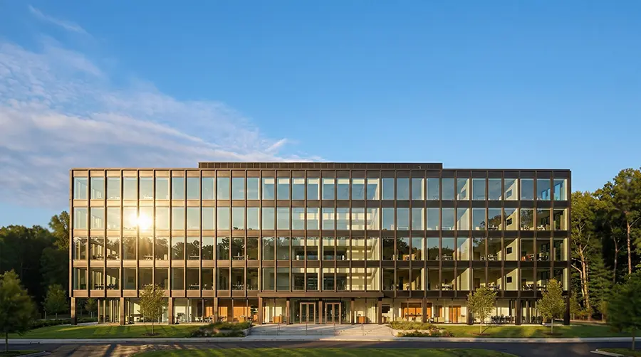 Office building during the day