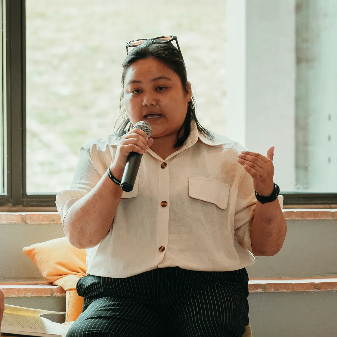 Portrait of Denise Janer, Director of Sustainability and Impact at Wovoka