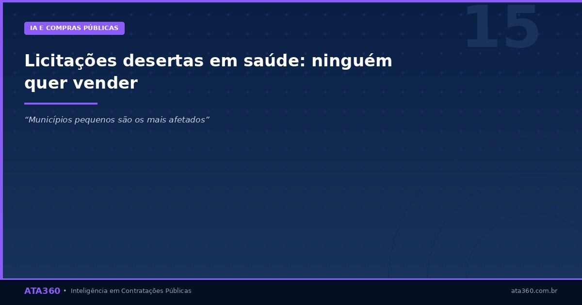 ATA360 — Licitações desertas saúde
