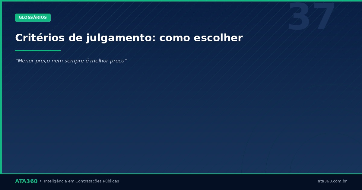 ATA360 — Critérios