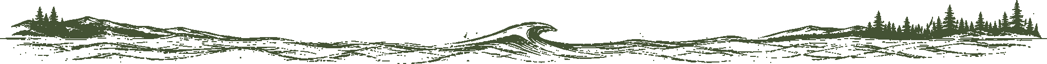 Decorative wave and forest divider