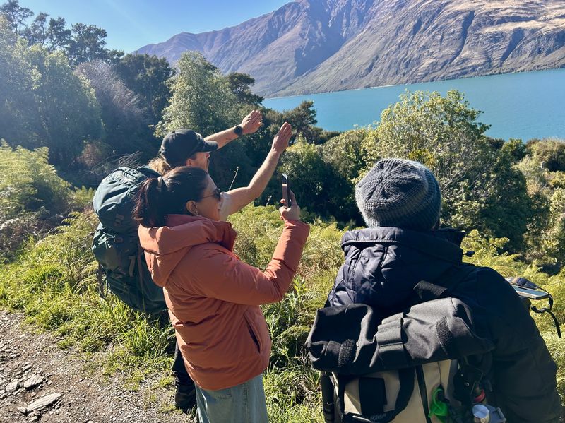 Guests enjoying the lake track on a Reel South Charters trip