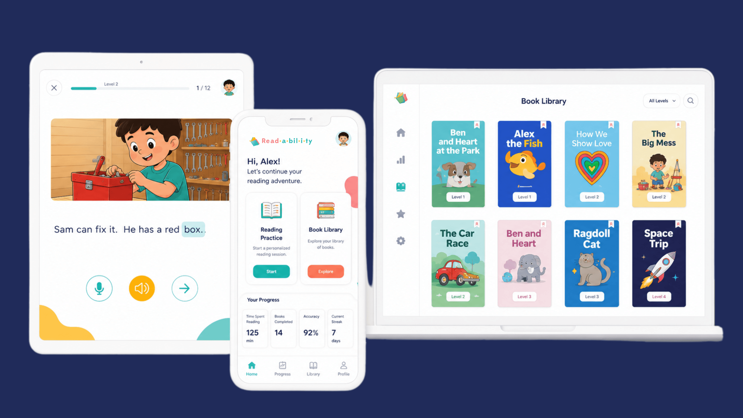 Readability app providing personalized reading support for children with dyslexia