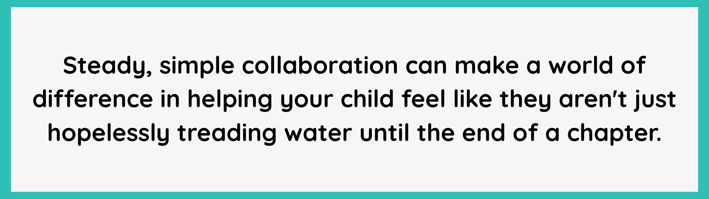 Quote about steady parent-child collaboration supporting reading with ADHD
