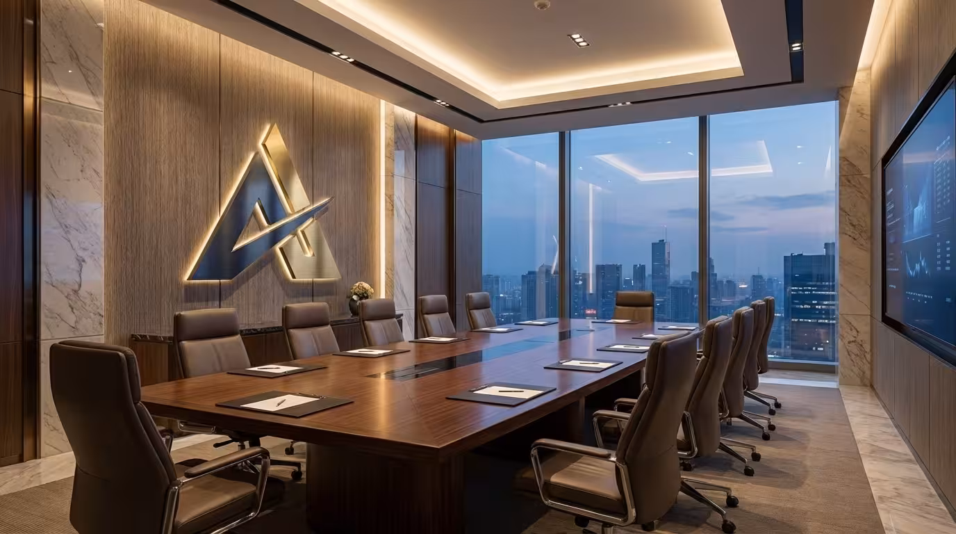 Sophisticated architectural interior reflecting the core values of integrity and stewardship of the long view in wealth protection.