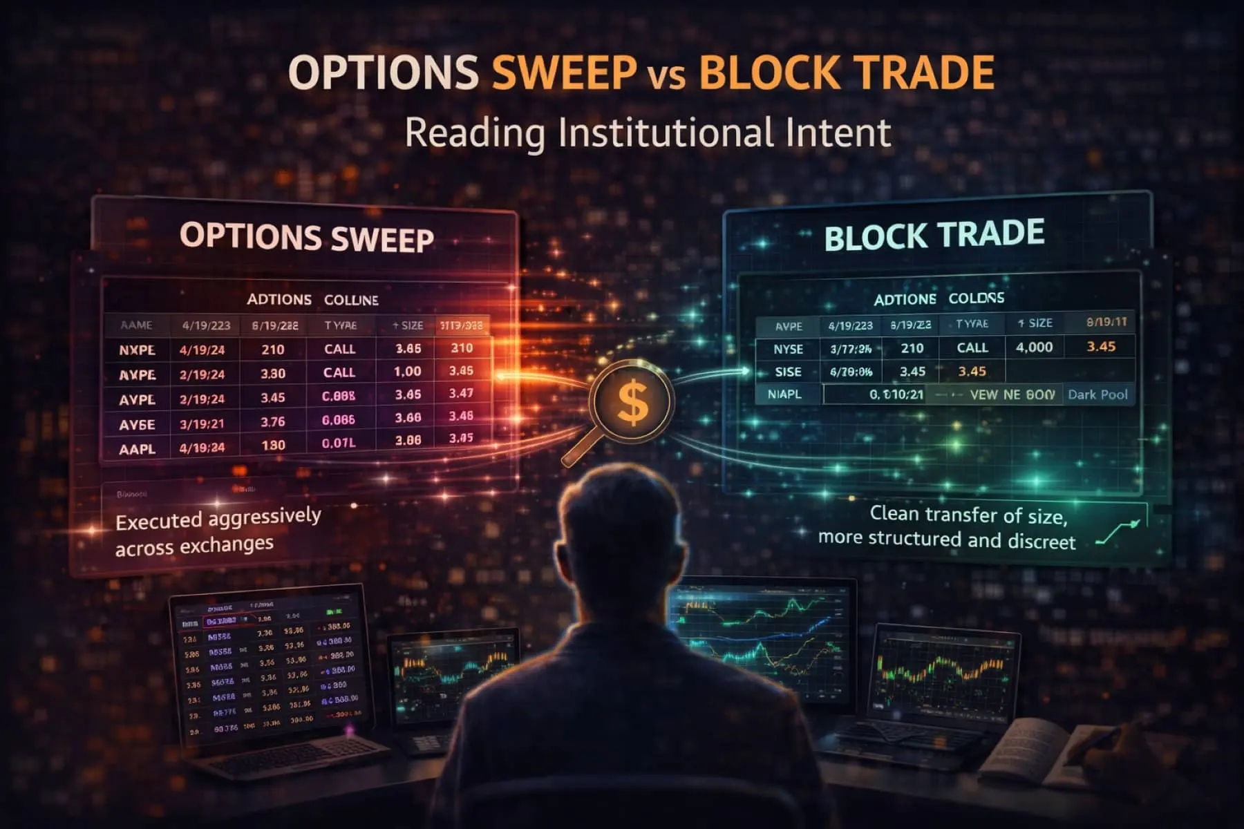 Options Sweep vs Block Trade: Reading Institutional Intent - Flowtopia