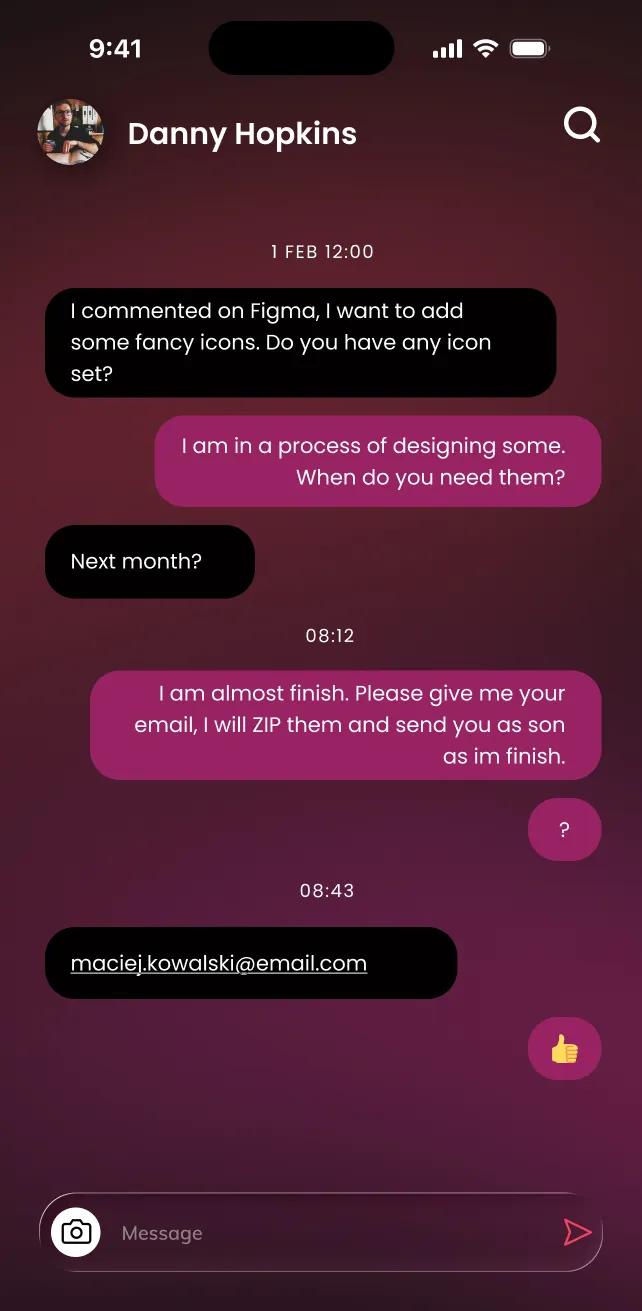 Schermafbeelding van de MAIR-app