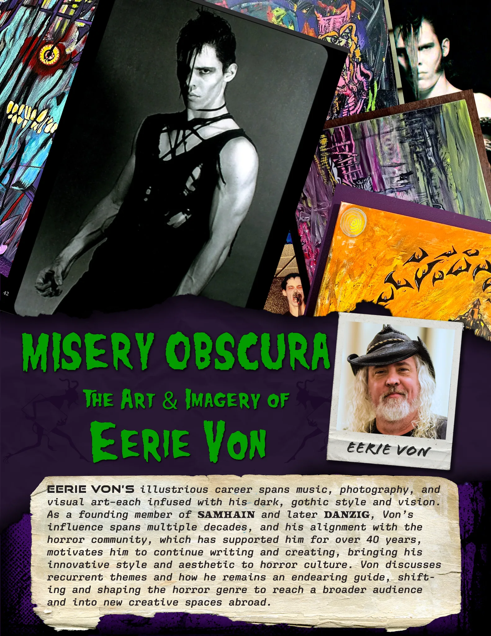 Eerie Von art and imagery feature opener in SGNL Magazine