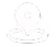 White location pin icon on a circular map marker base.