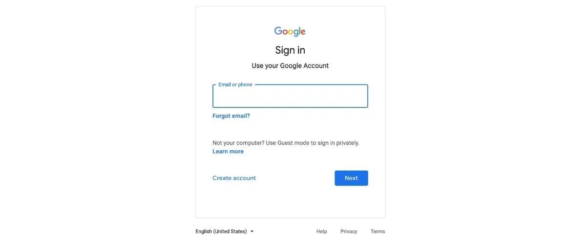 google account setup
