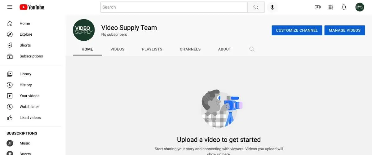 customize youtube channel
