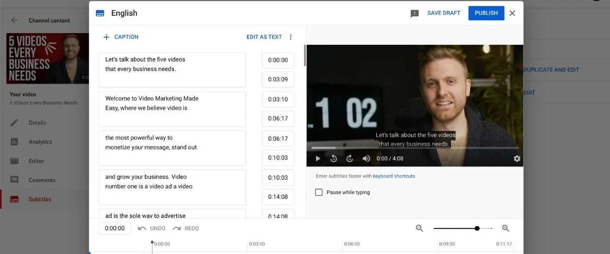 youtube studio screenshot