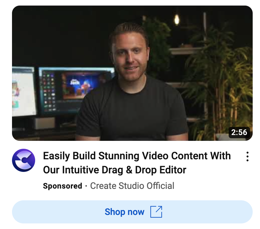 Create Studio YouTube Ad 1