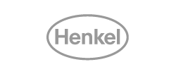 Henkel Schriftzug in einem ovalen Rahmen.