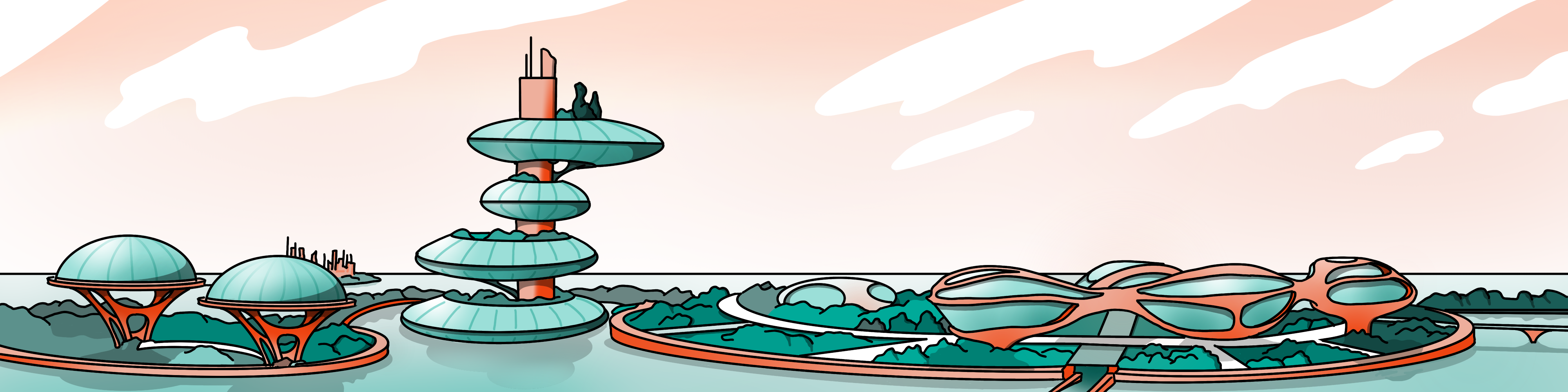 Custom illustration of a futuristic scenario by Johannes Guendel, Freiburg