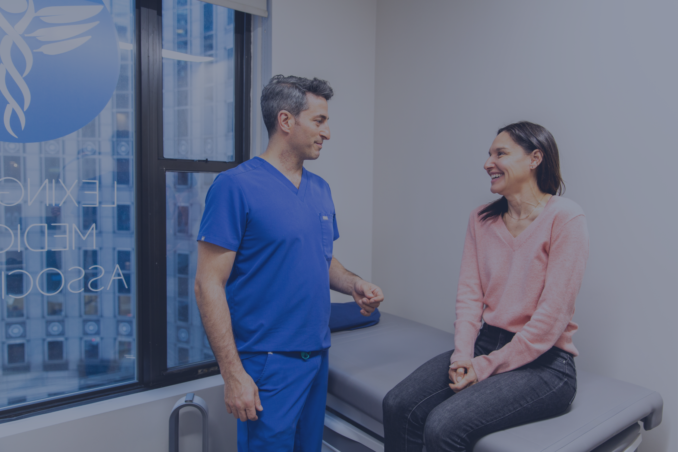 Dr. Mike with patient