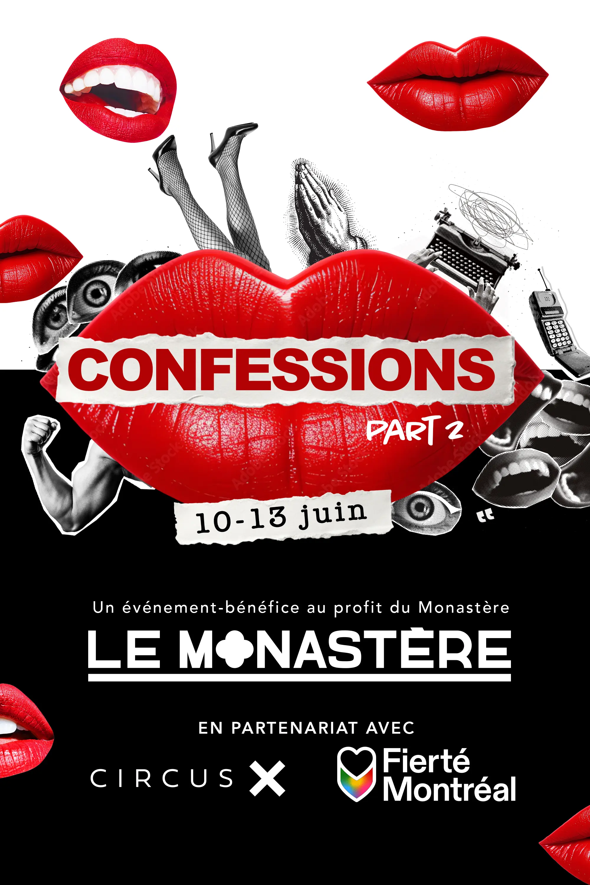 Vandales, le cabaret de la femme. collaboration entre le monastère et l'artiste Miss me