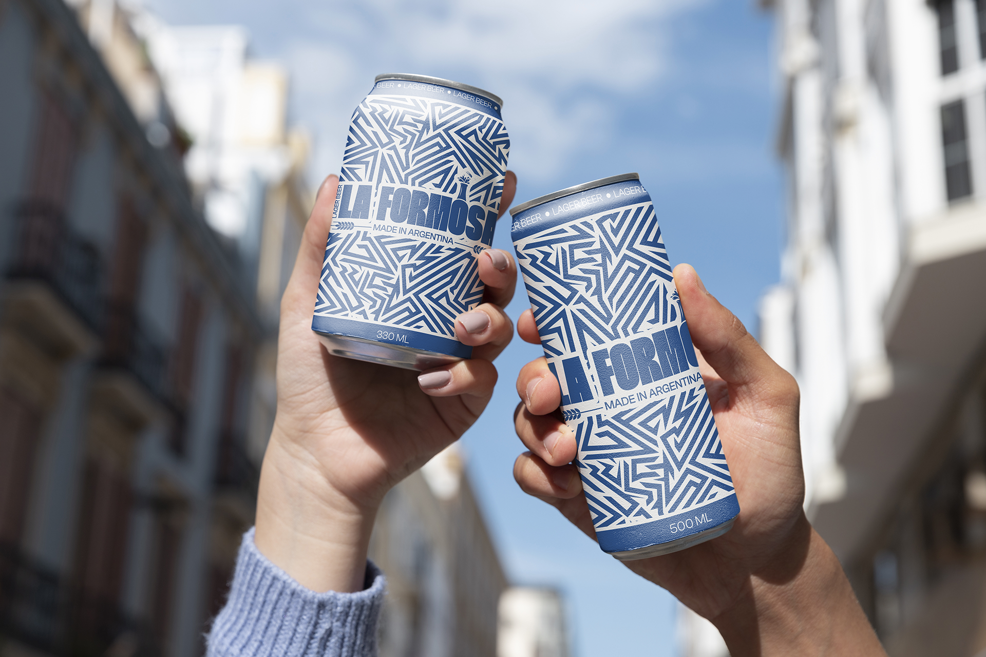 A grey architecture modern building with contemporary design style in a white sky blue sunrise background.