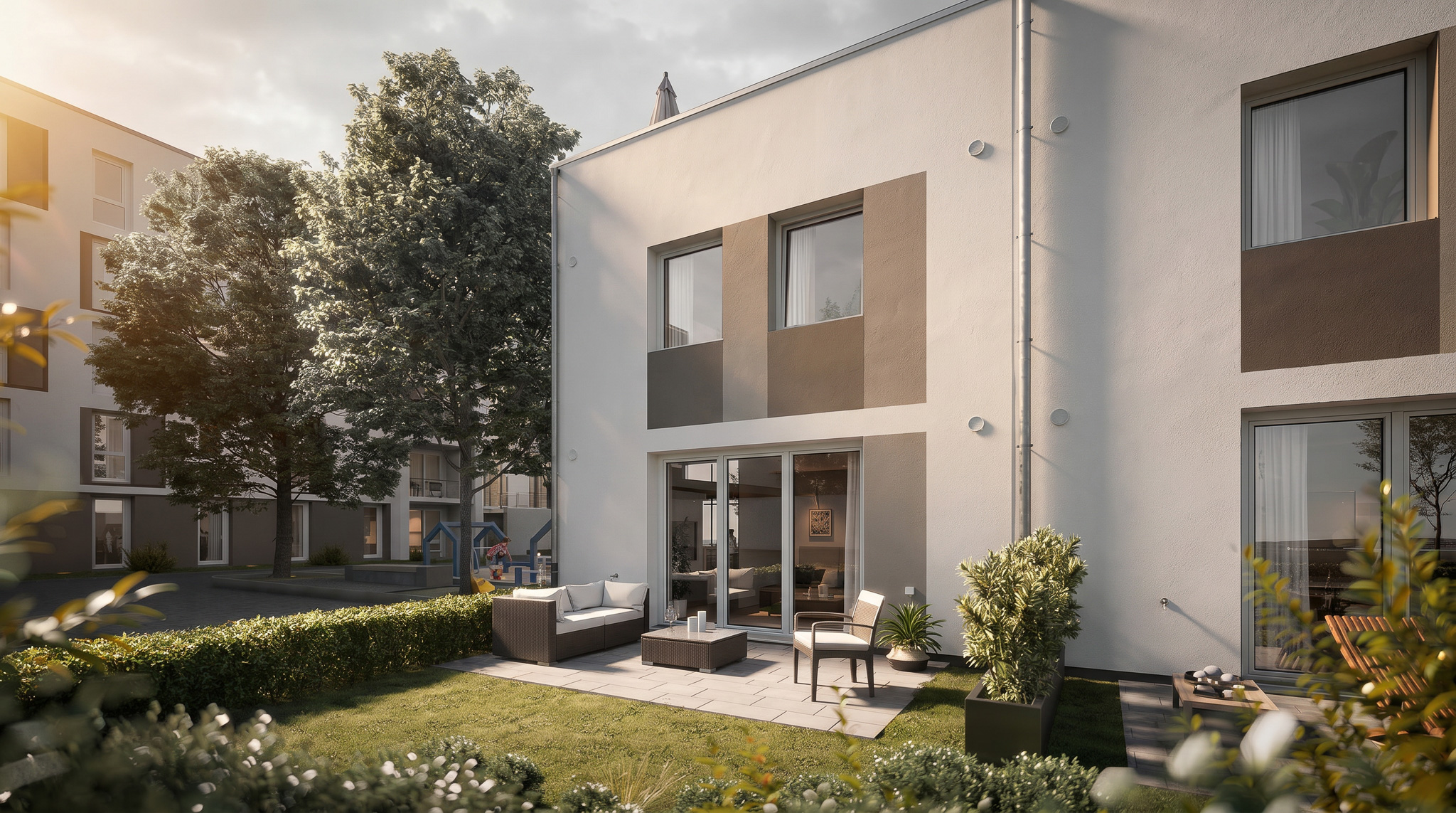 Neubau Reihenhäuser Bad Homburg – HIIZIMMO Referenzprojekt