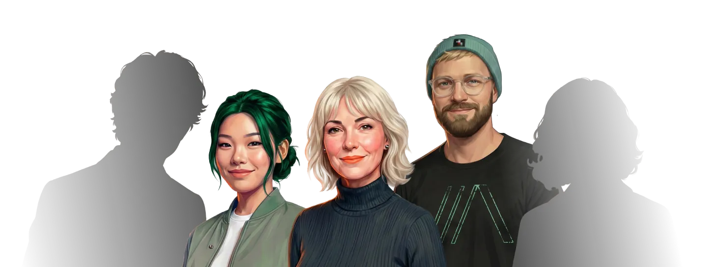 Ai coworkers Hannah Elena Alex