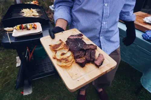 Pizca parrilla setup in Verbier