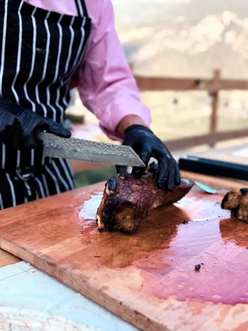 Tira de asado over open fire