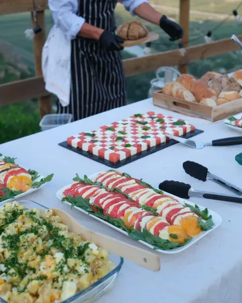 Caprese buffet above the Valais valley