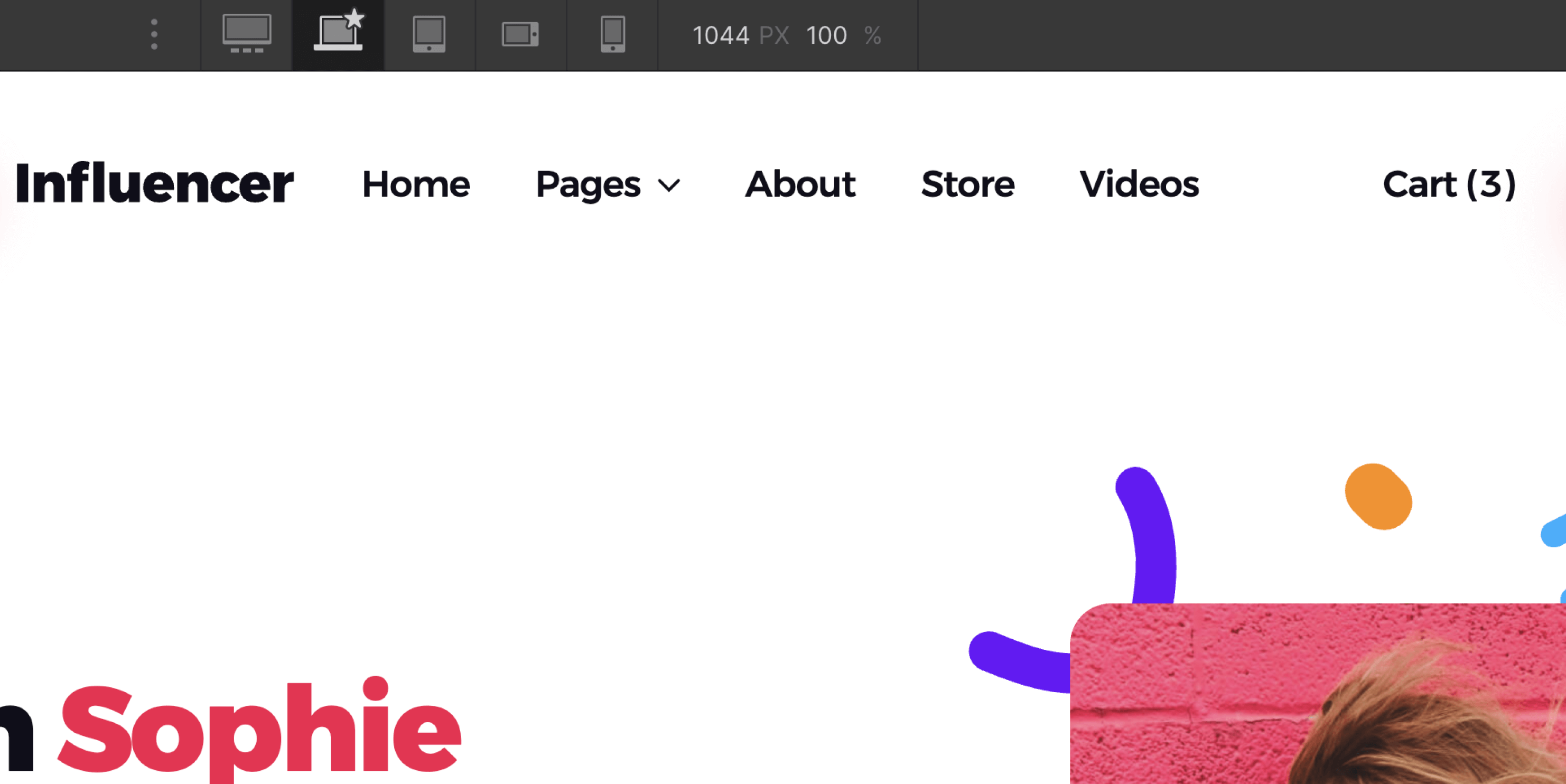 Responsive Design - Influencer Webflow Template