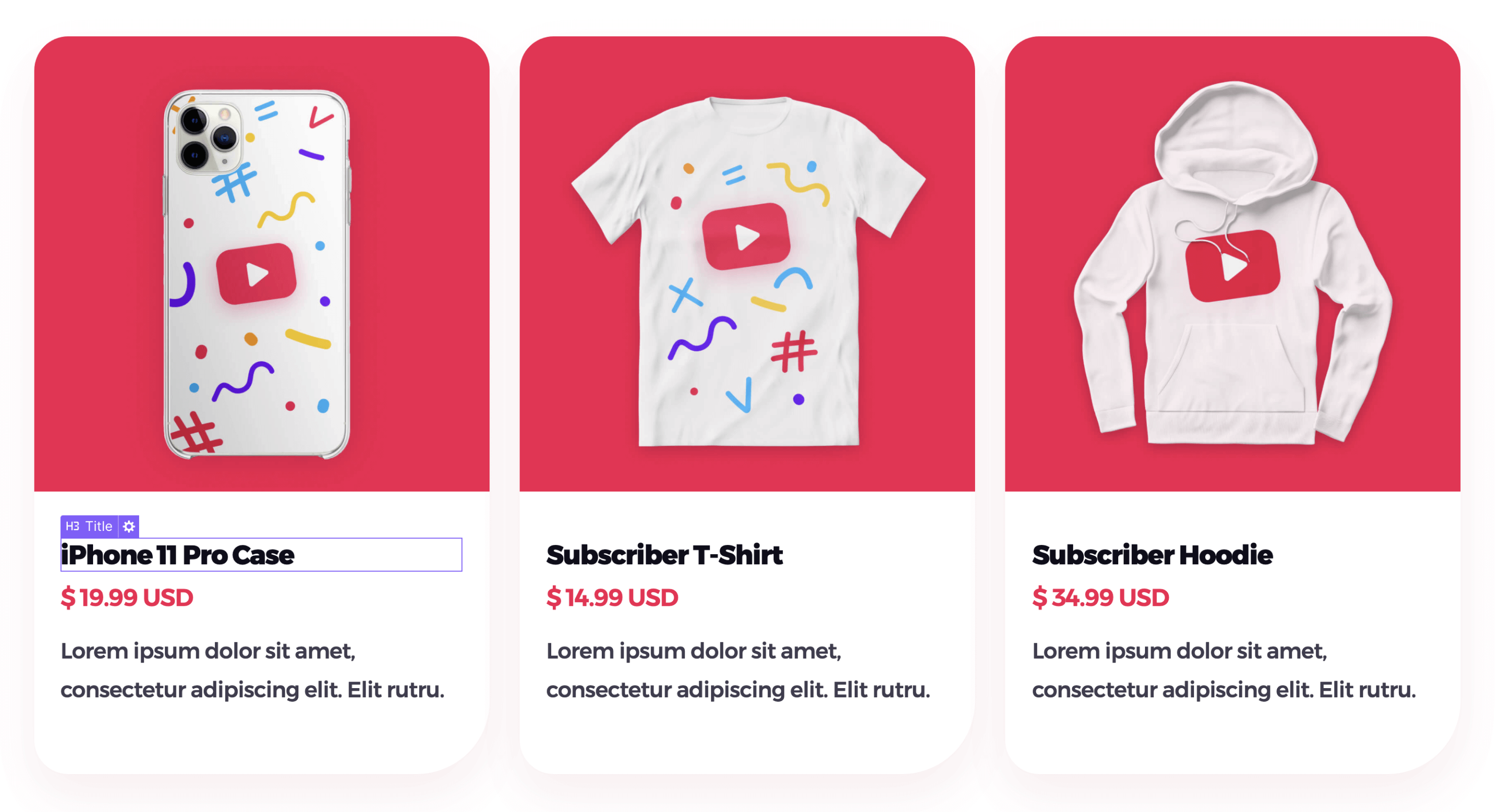 eCommerce Products - Influencer Webflow Template