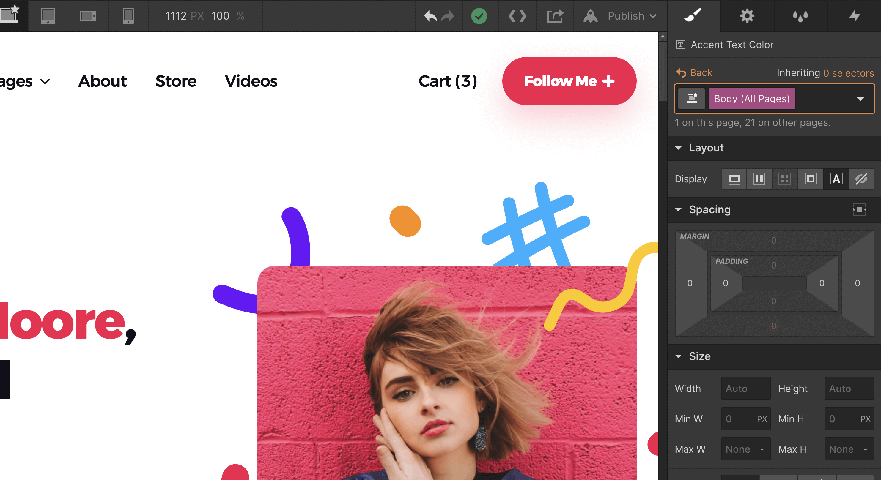 Typography - Influencer Webflow Template