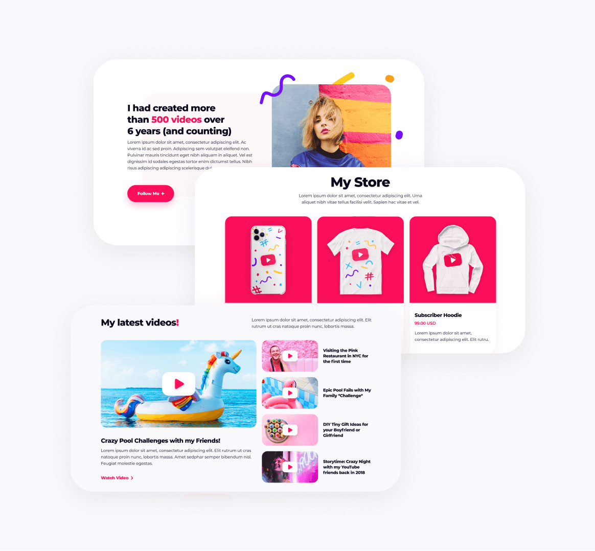 Influencer - 30 Sections Included - Influencer Webflow Template