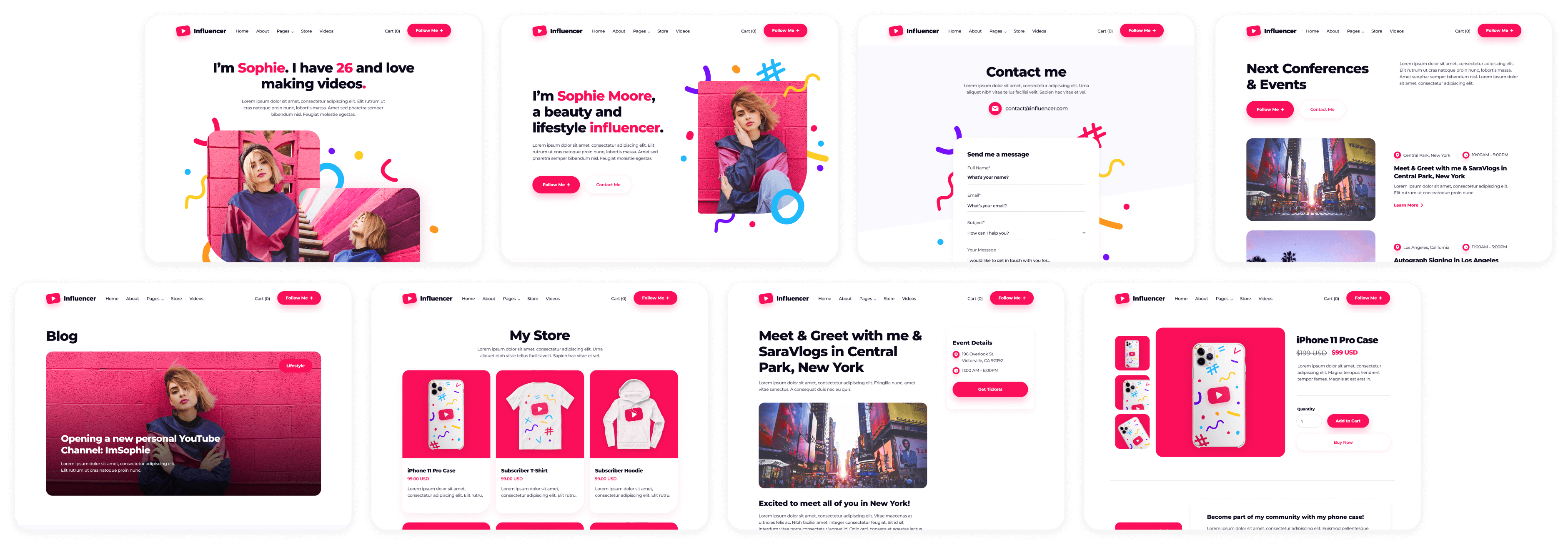 Influencer - Buy now on Webflow - Influencer Webflow Template
