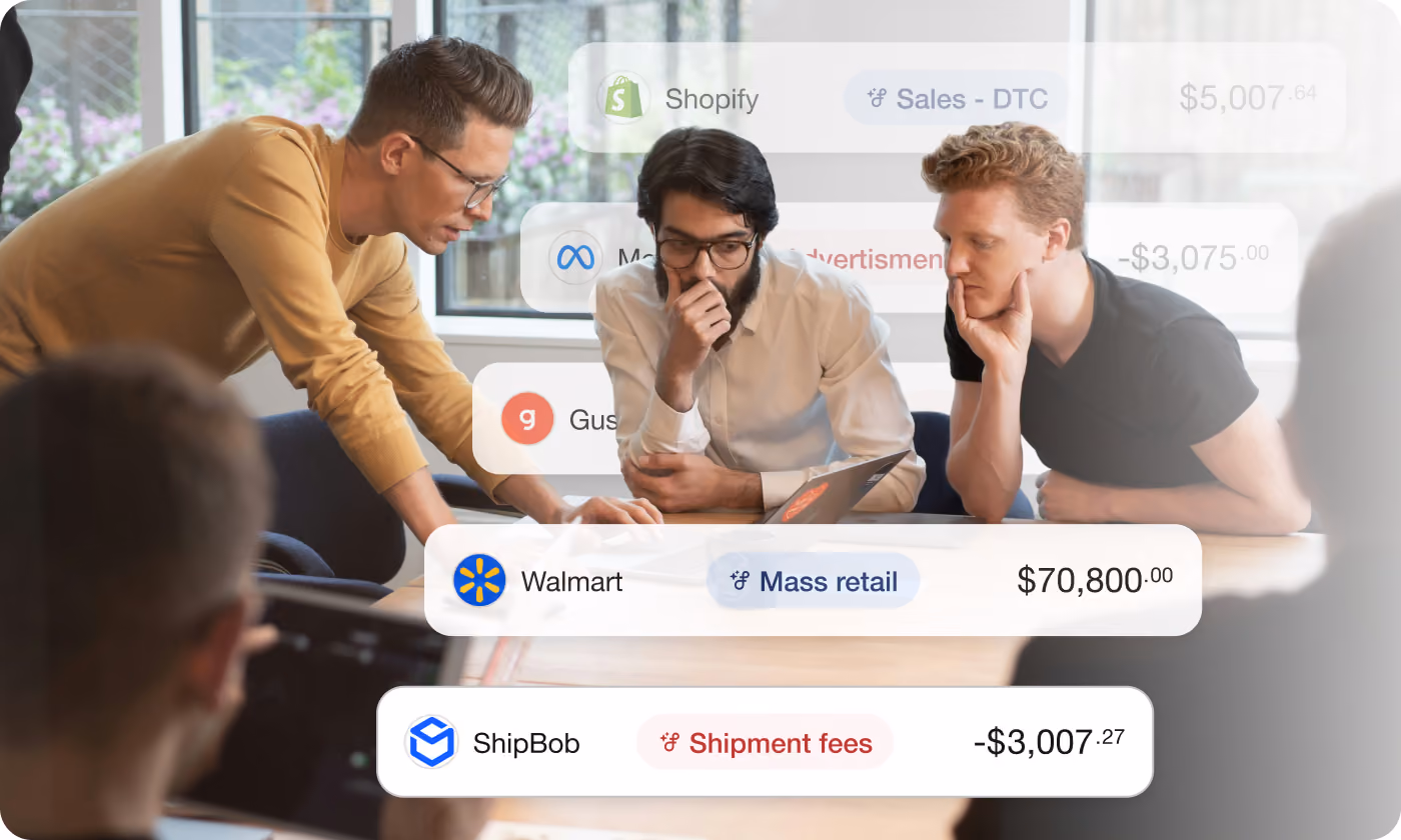 Finaloop platform and services showcasing real-time accounting, inventory, analytics, and AI-powered finance workflows.