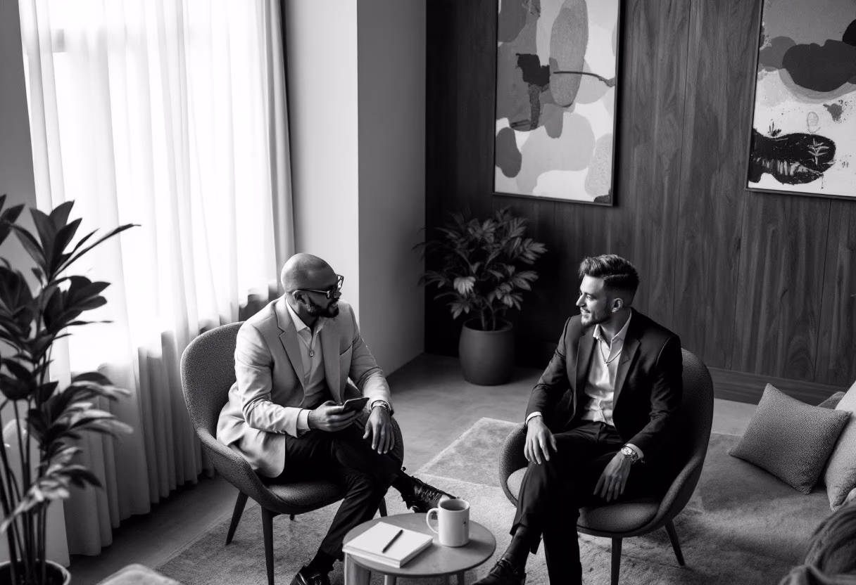 image of founders with a shared moment (for a edtech)