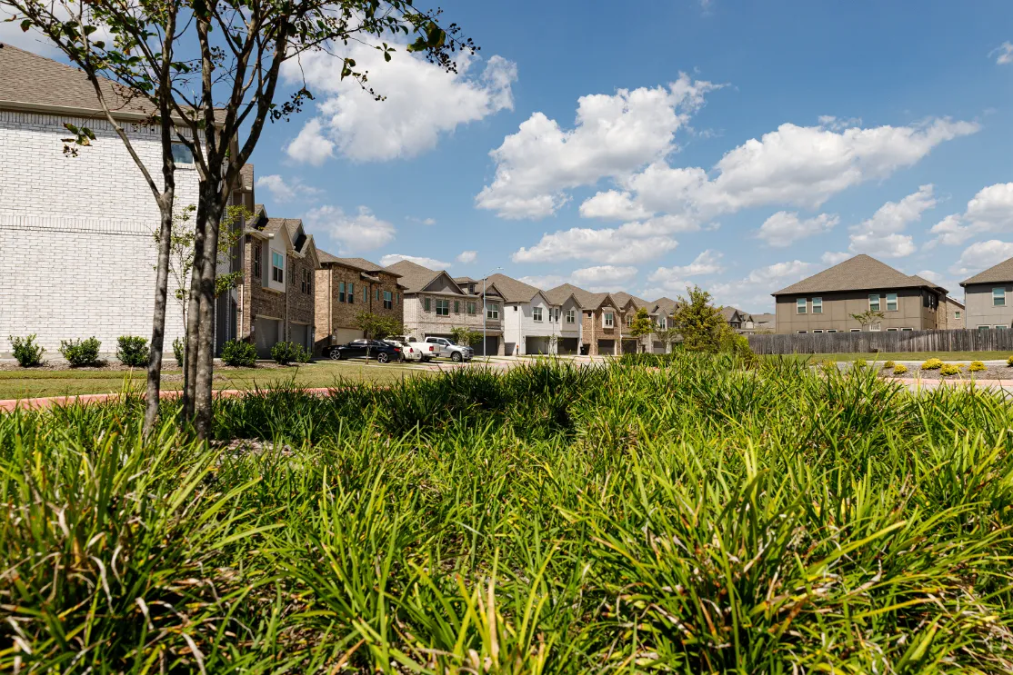 Exterior of townhomes