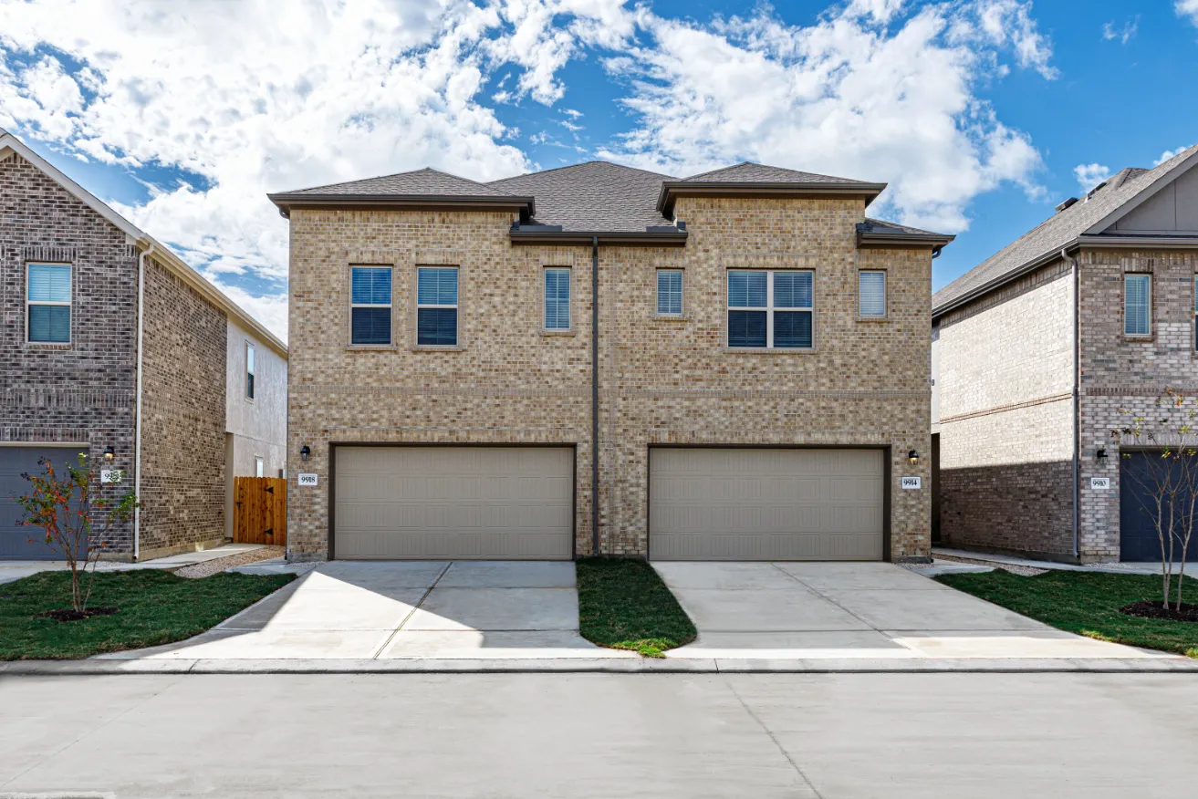 Exterior of townhomes