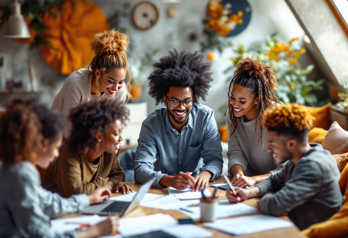 image of diverse group collaboration (for a hr tech)