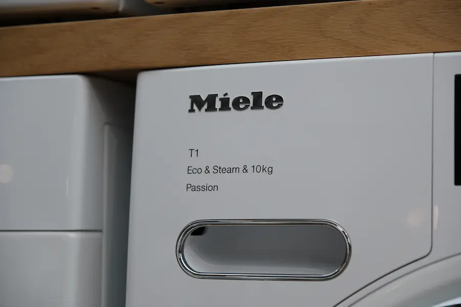Miele T1 Eco and Steam dryer control panel close up