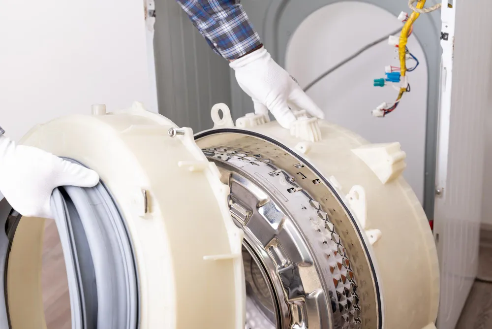 Amana front load washer drum repair and internal service