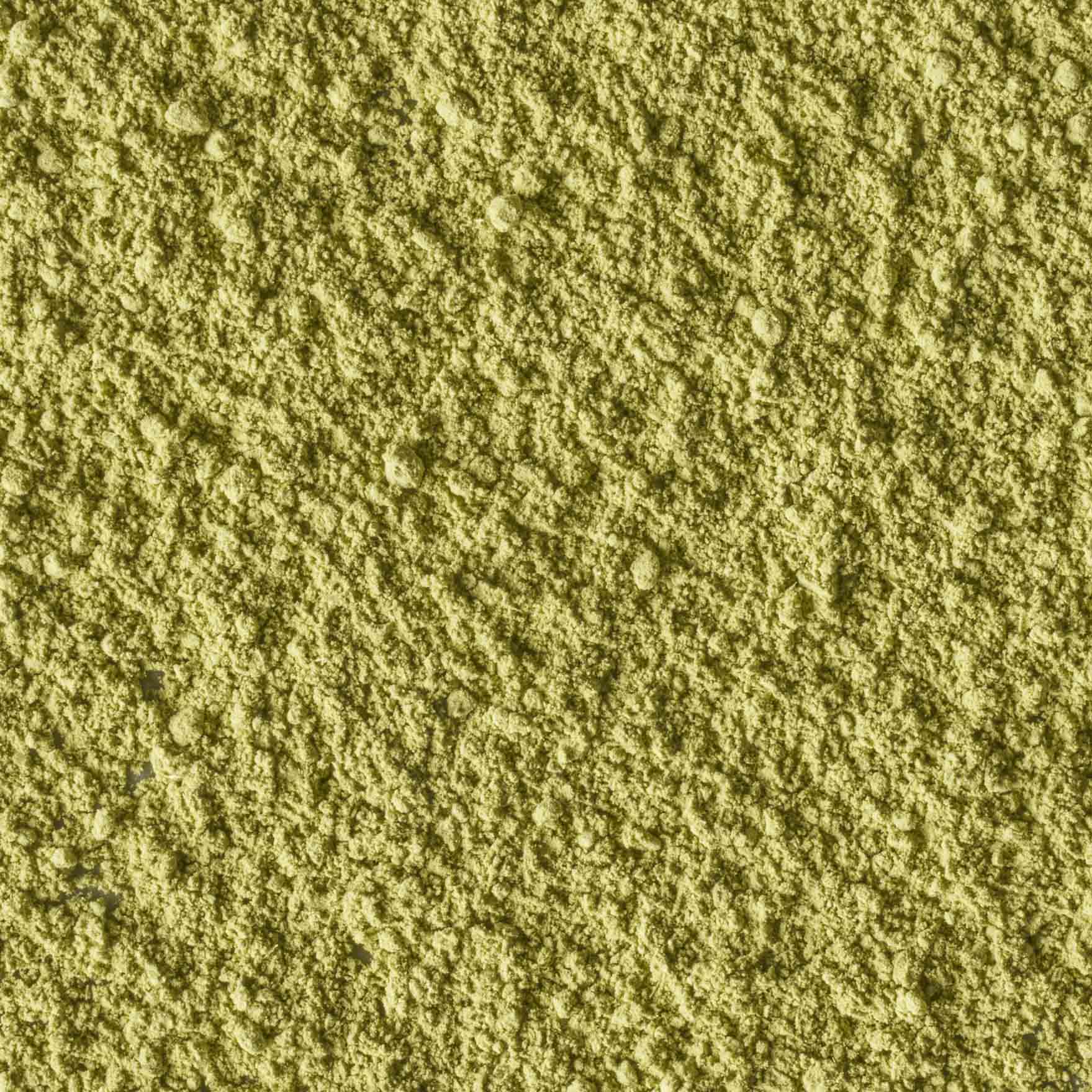 Matcha green tea powder texture detail shot for ecommerce product photography — Auckland