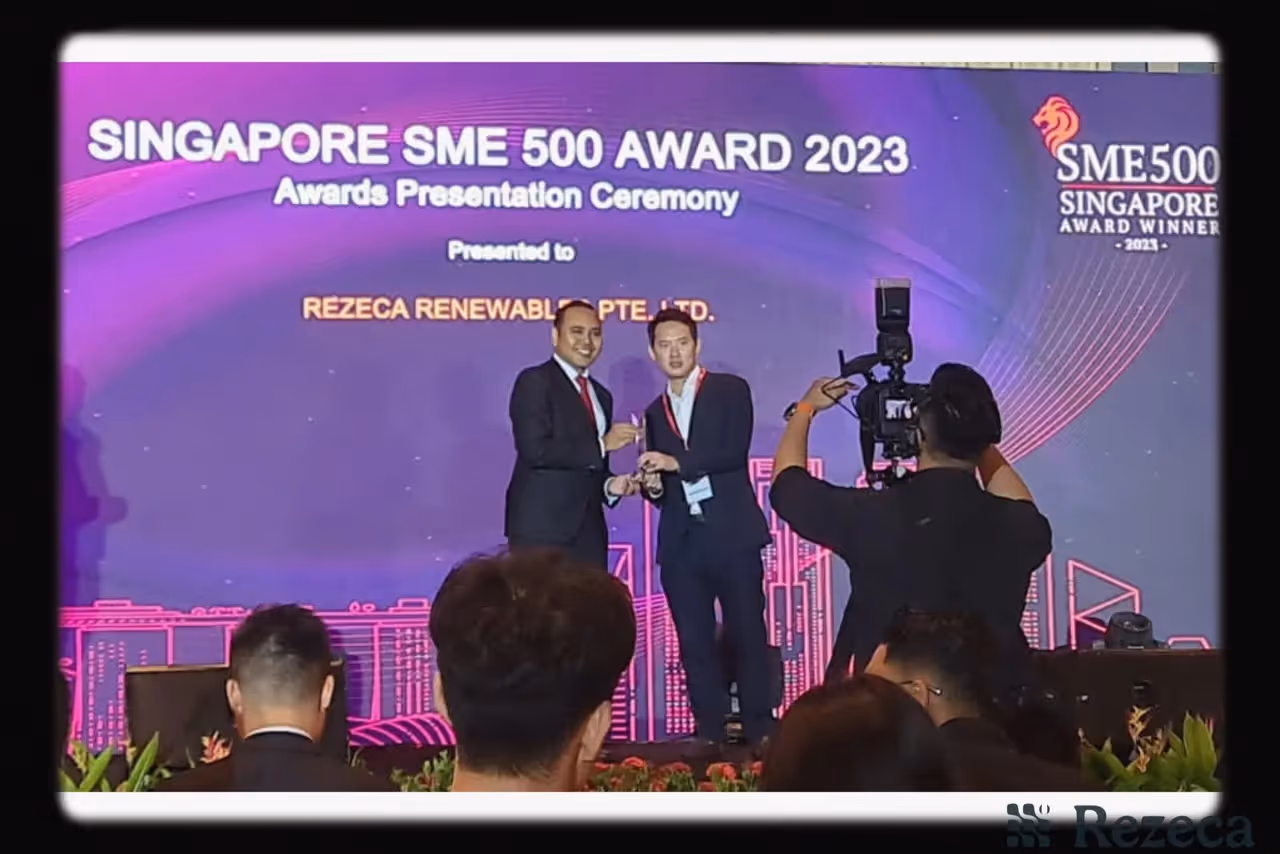 Rezeca Renewables recognised with the SME500 Award in Singapore